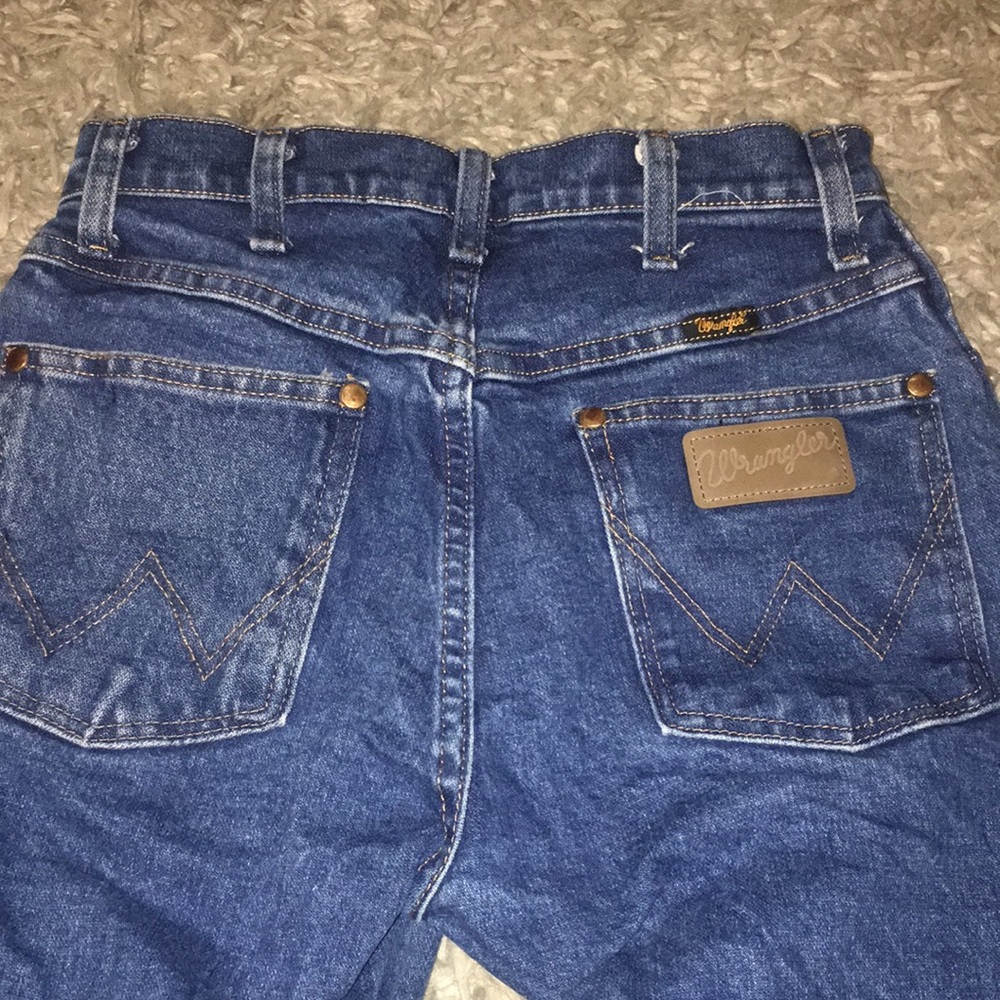 Wrangler patch straight leg 3x30 jeans high rise - Picture 6 of 8